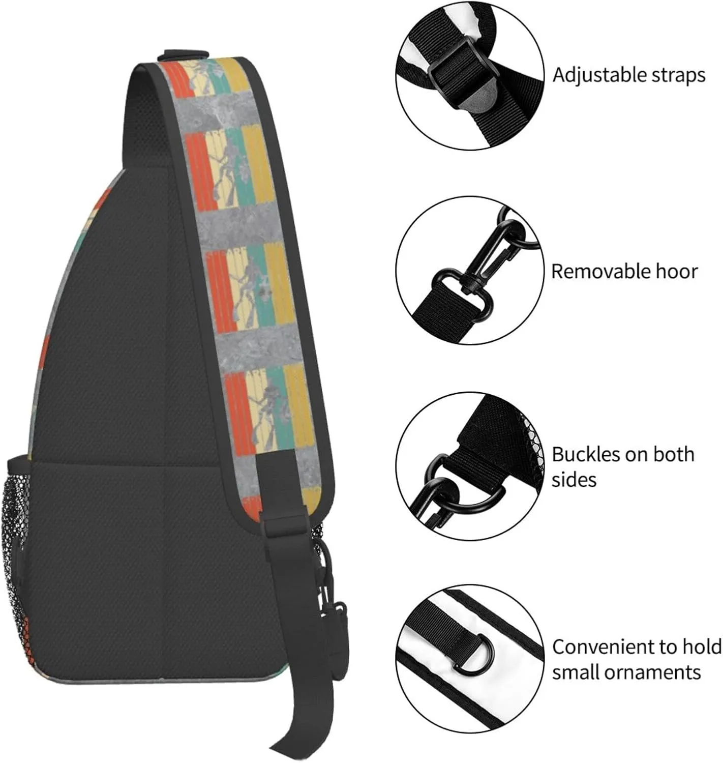 Spearfishing Sling Bag Crossbody Backpack Shoulder Casual Daypack Bag for Men Women