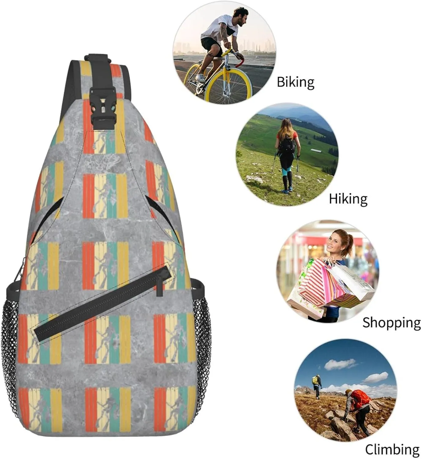 Spearfishing Sling Bag Crossbody Backpack Shoulder Casual Daypack Bag for Men Women