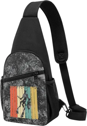 Spearfishing Sling Bag Crossbody Backpack Shoulder Casual Daypack Bags for Men Women