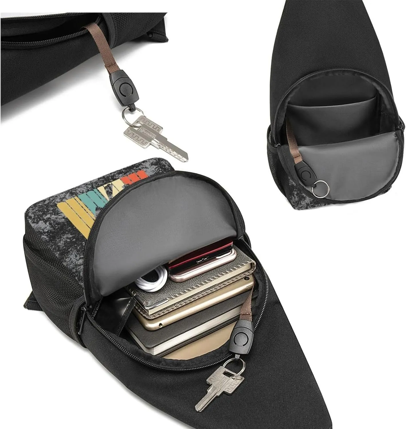 Spearfishing Sling Bag Crossbody Backpack Shoulder Casual Daypack Bags for Men Women
