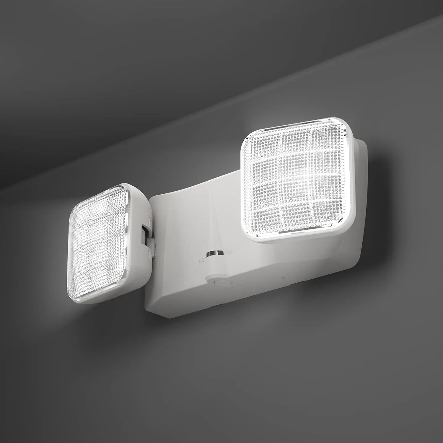 SPECTSUN 6 Packs UL Listed- Led Emergency Lights for Business, with Battery Backup,Hard Wired, UL 924 Certified,AC 120/277V,Two Head Adjustable LED Emergency Lighting.