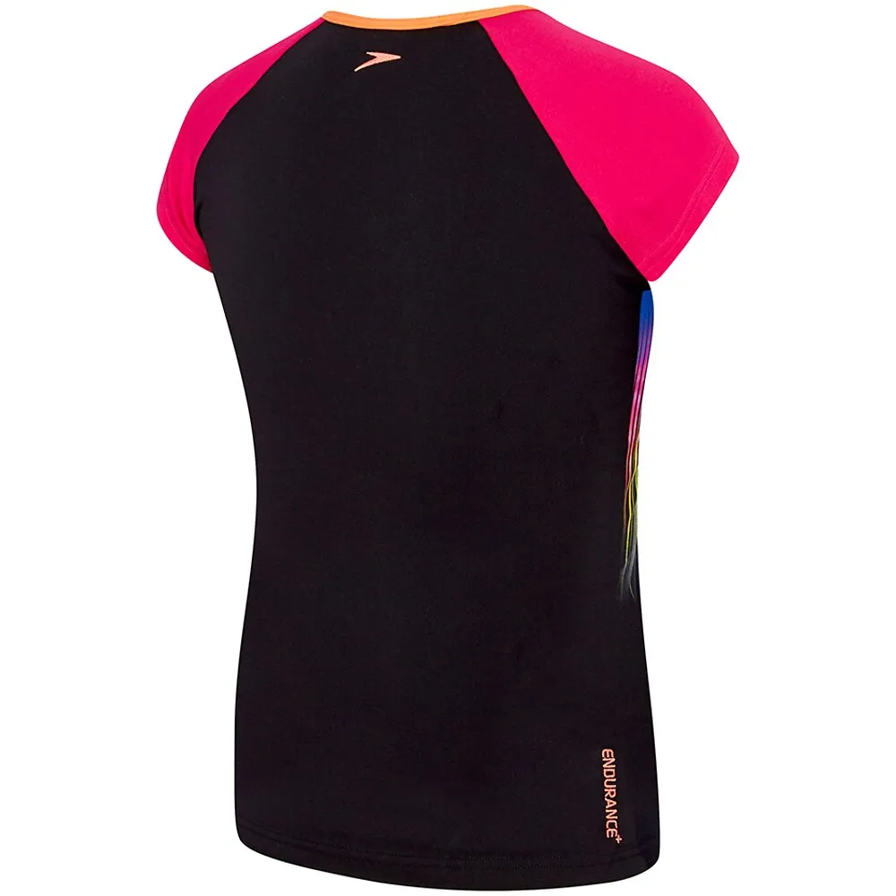 Speedo Logo Cap Sleeve Suntop