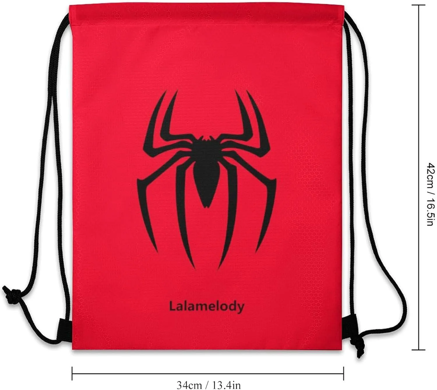 Spider Red Drawstring Backpack for Women Men Waterproof Sackpack Travel Swimming Sports Gym Camping Shopping Bag