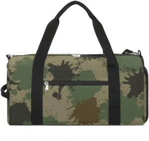 Splash Camouflage Fitness Large Gym Bag for Unisex with Shoe Compartment & Wet Pocket