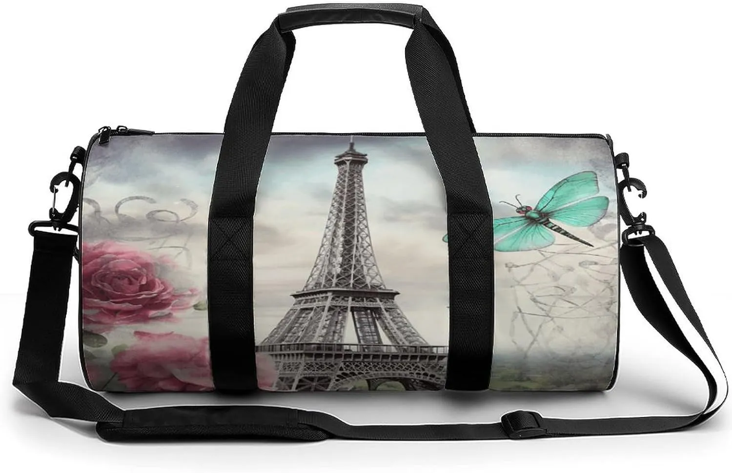 Sport Gym Bag for Women Men,A Dog Cylindrical Travel Duffel Bag with Adjustable Straps for Travel, Sports, Workout