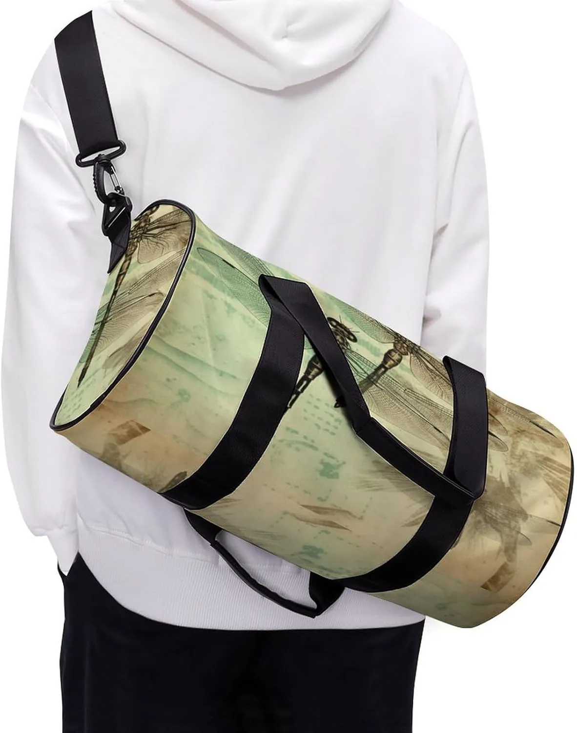 Sport Gym Bag for Women Men,A Dog Cylindrical Travel Duffel Bag with Adjustable Straps for Travel, Sports, Workout