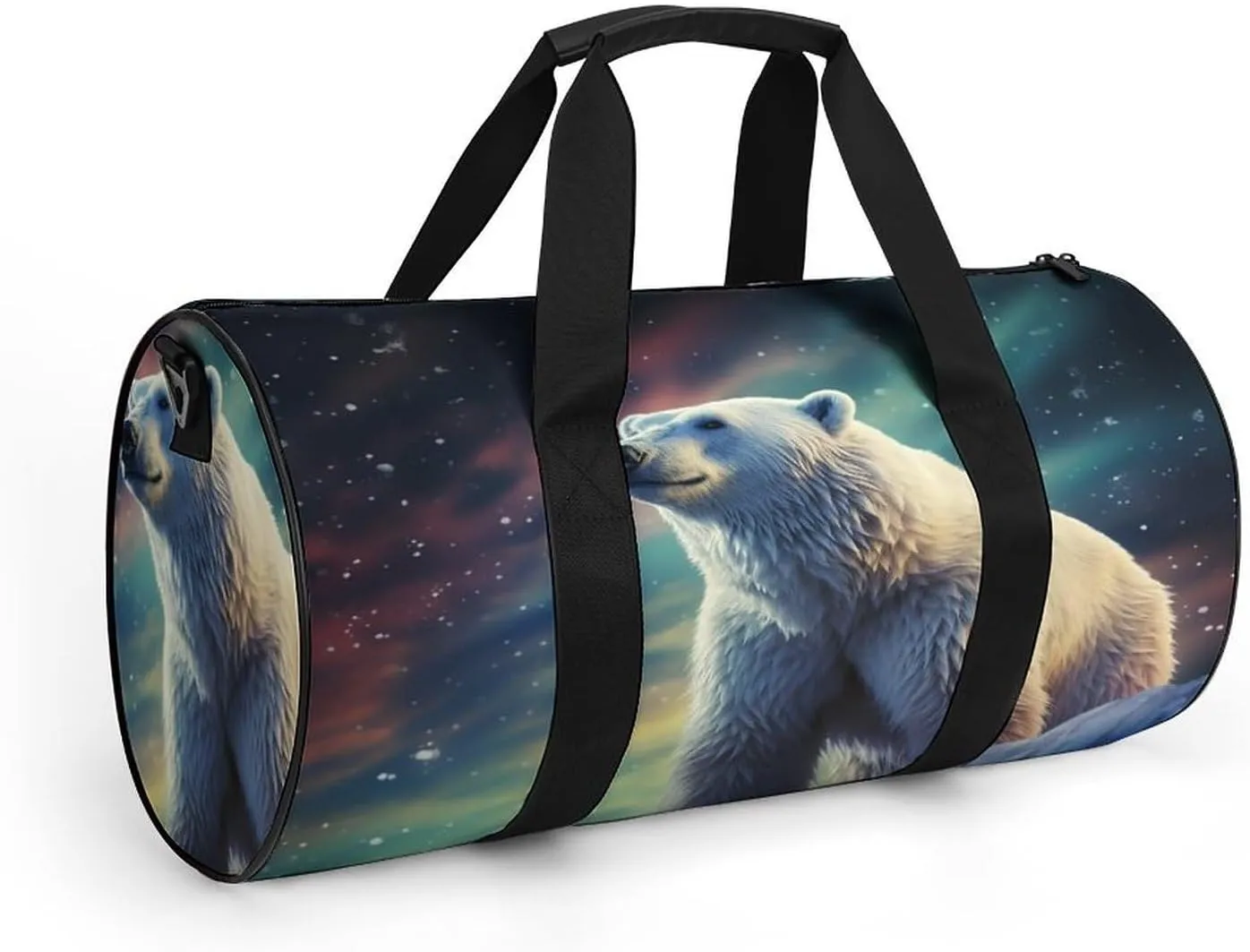Sport Gym Bag for Women Men,Owl Cylindrical Travel Duffel Bag with Adjustable Straps for Travel, Sports, Workout