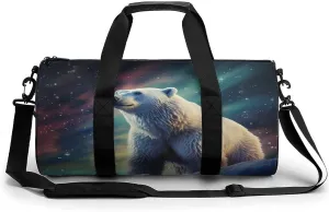 Sport Gym Bag for Women Men,Owl Cylindrical Travel Duffel Bag with Adjustable Straps for Travel, Sports, Workout