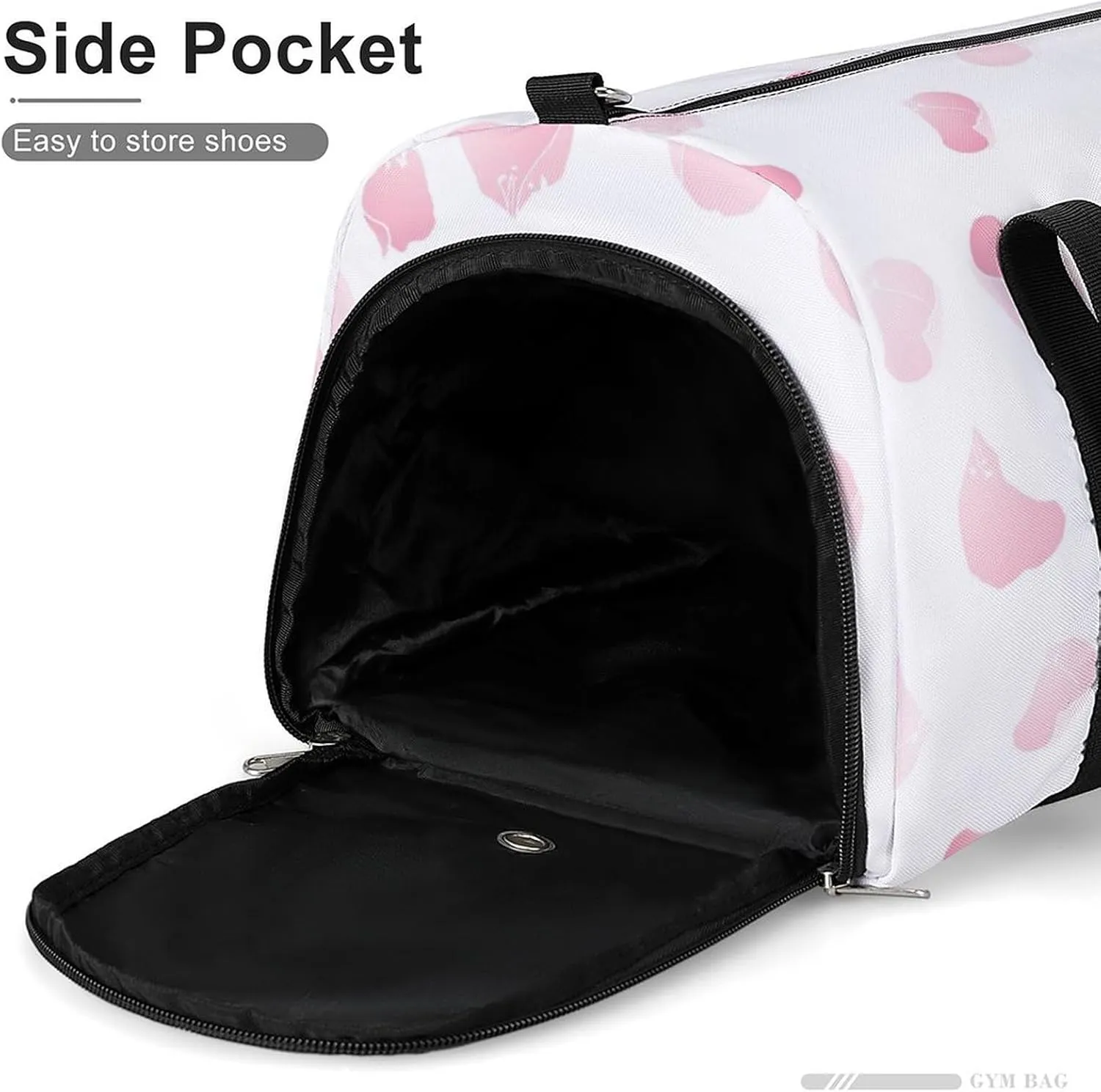 Sport Gym Duffel with Shoe Compartment Wet Pocket, Petals-apples-flowers Shoulder Travel Bag for Women Men