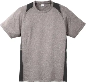 SPORT-TEK Heather Colorblock Contender Tee | Athletic T-Shirt for Men & Women, Workout Top for Running & Hiking, Spring & Summer Fashion