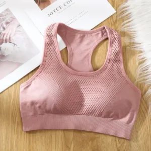 Sports Bras for Women Women's Sports Bras Shockproof Ventilated Chest Pad Tube Top Camisole Yoga Gym Tops Seamless