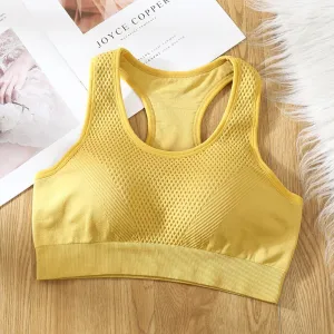 Sports Bras for Women Women's Sports Bras Shockproof Ventilated Chest Pad Tube Top Camisole Yoga Gym Tops Seamless