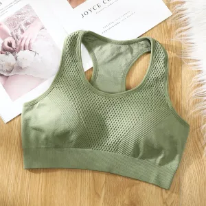 Sports Bras for Women Women's Sports Bras Shockproof Ventilated Chest Pad Tube Top Camisole Yoga Gym Tops Seamless