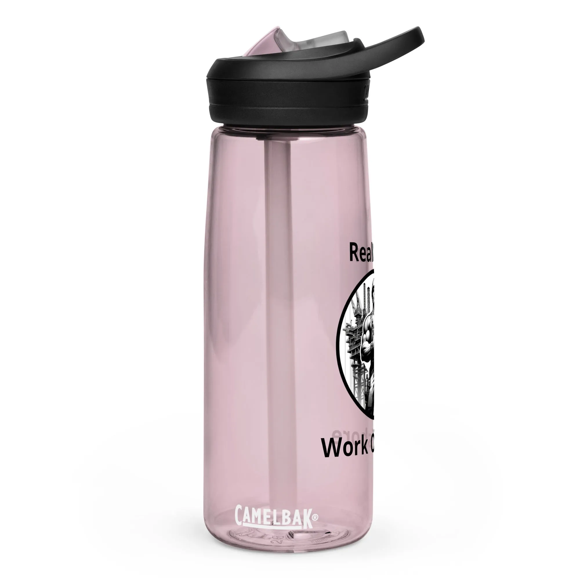 Sports water bottle - Real Men Work Offshore 1