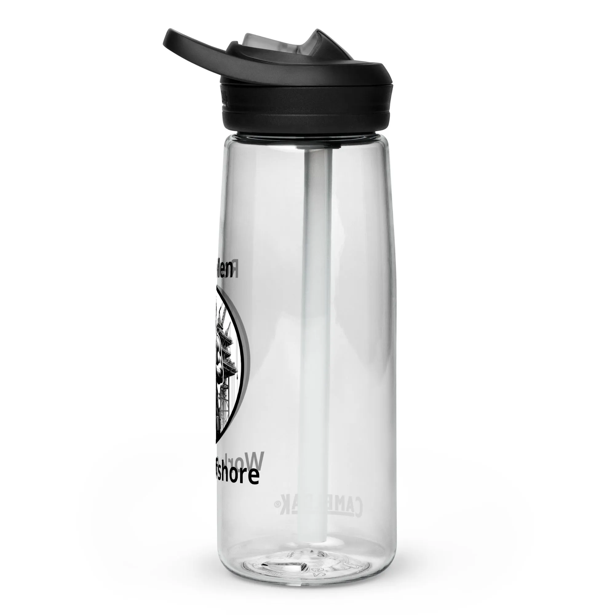 Sports water bottle - Real Men Work Offshore 1