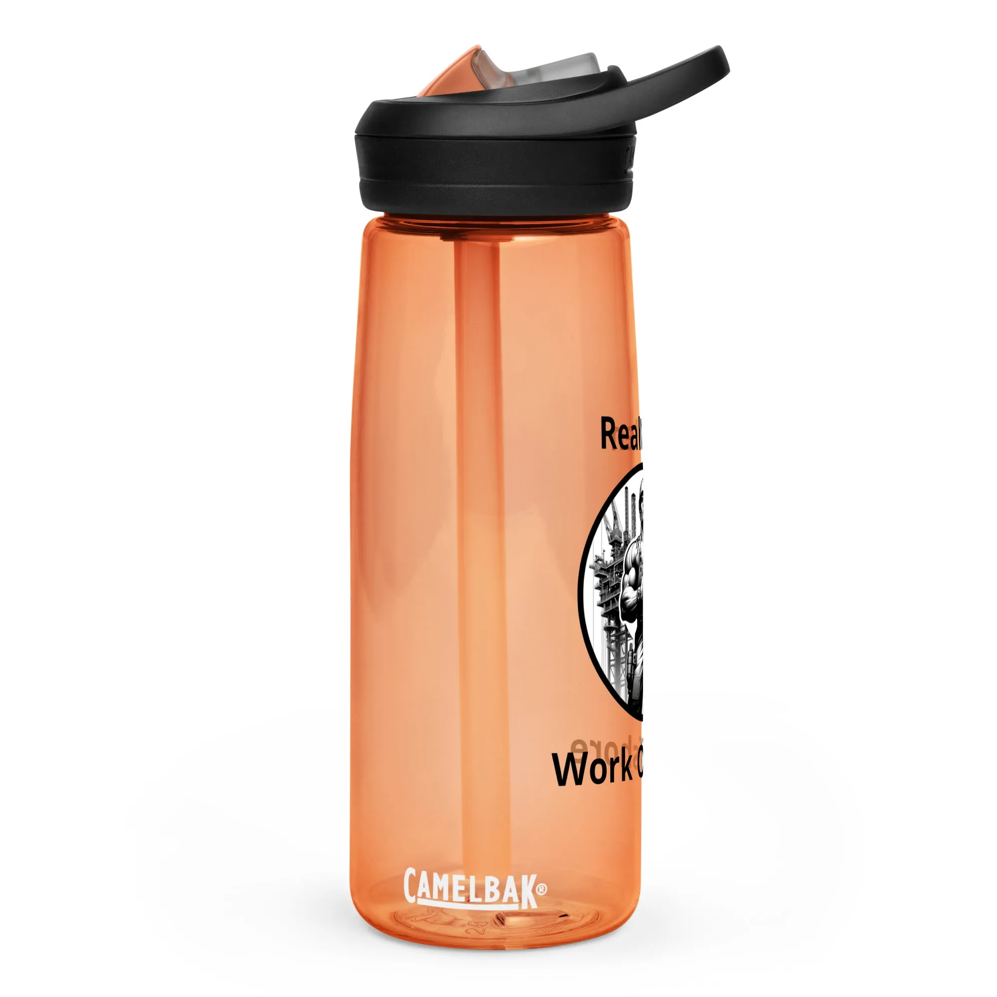 Sports water bottle - Real Men Work Offshore 1