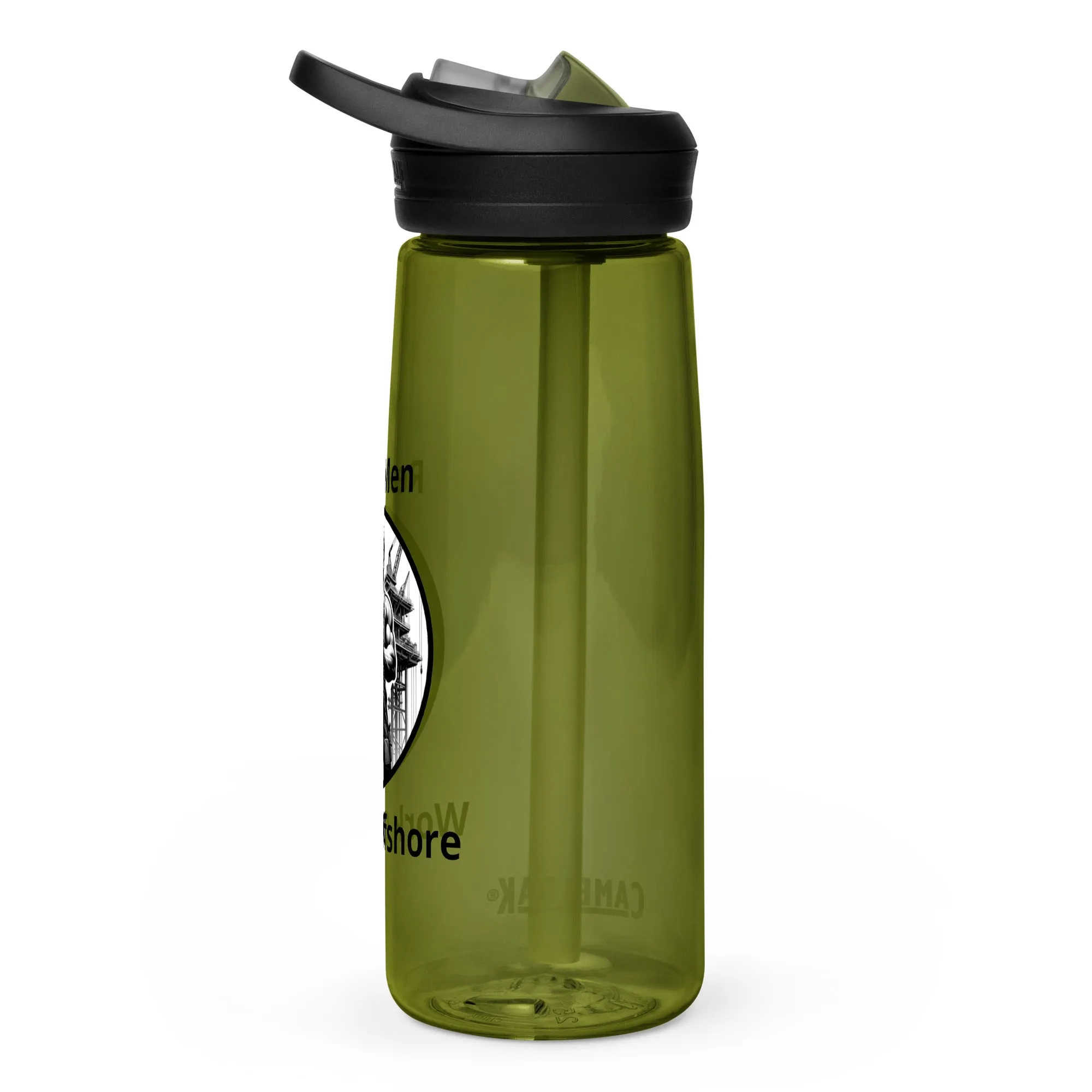 Sports water bottle - Real Men Work Offshore 1