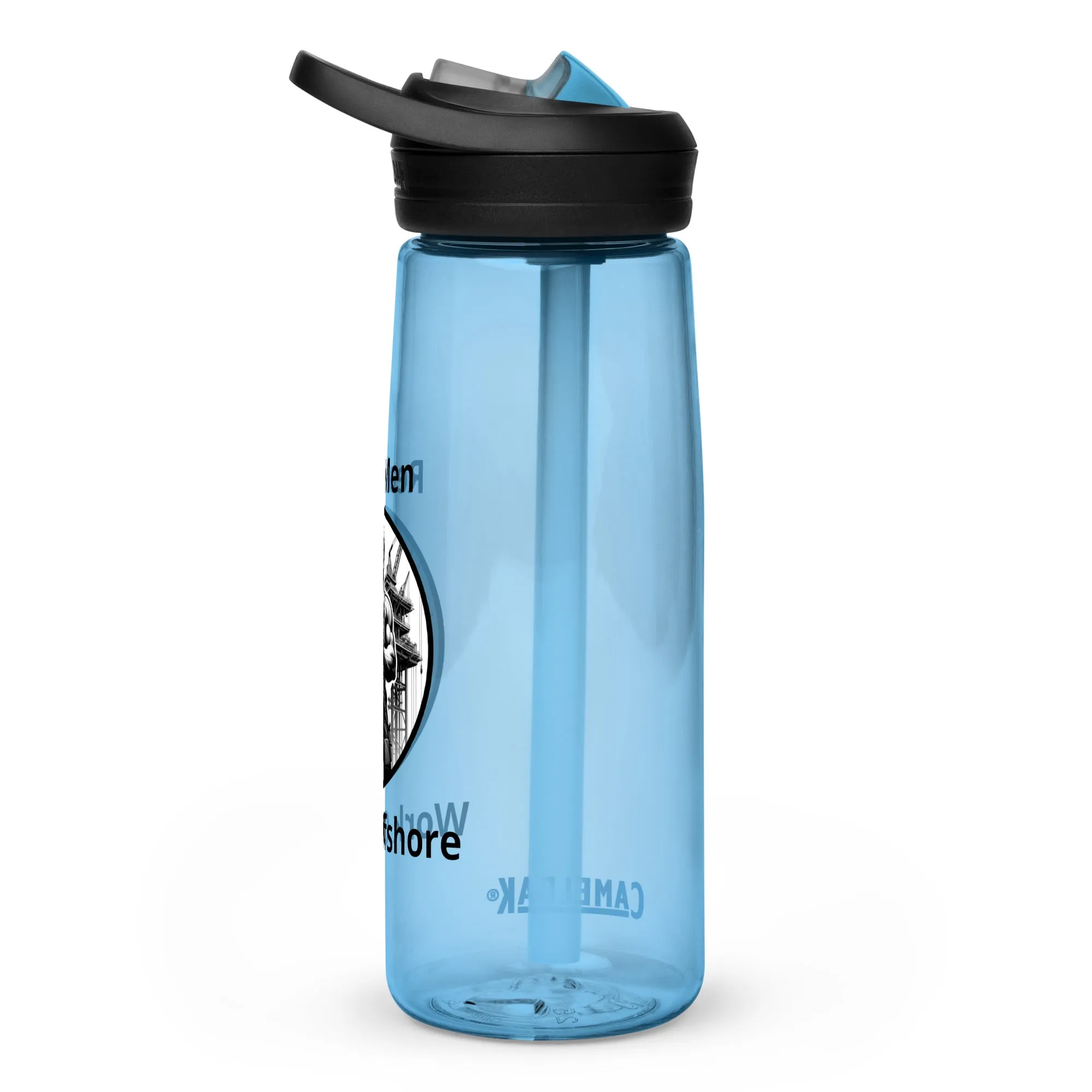 Sports water bottle - Real Men Work Offshore 1