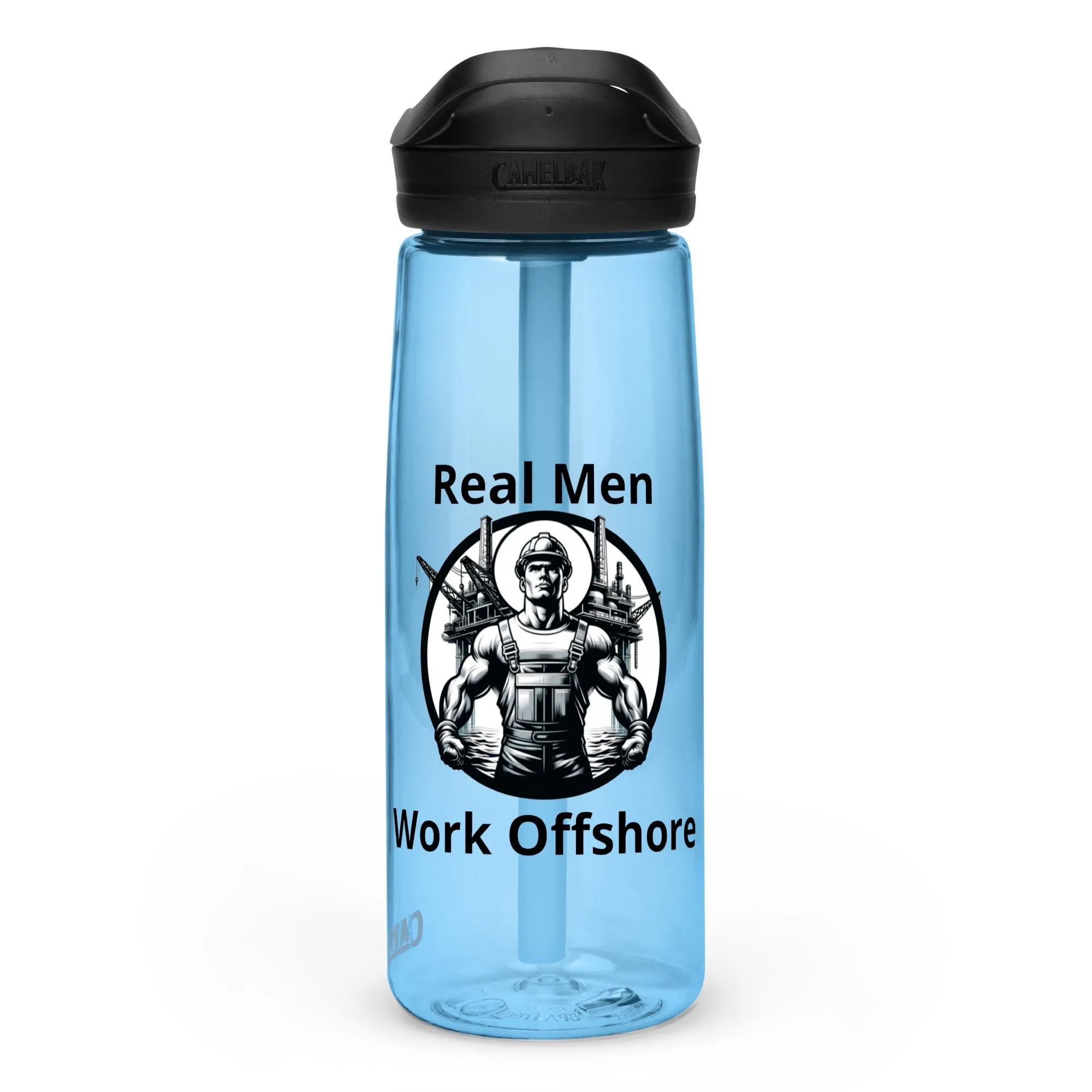 Sports water bottle - Real Men Work Offshore 2
