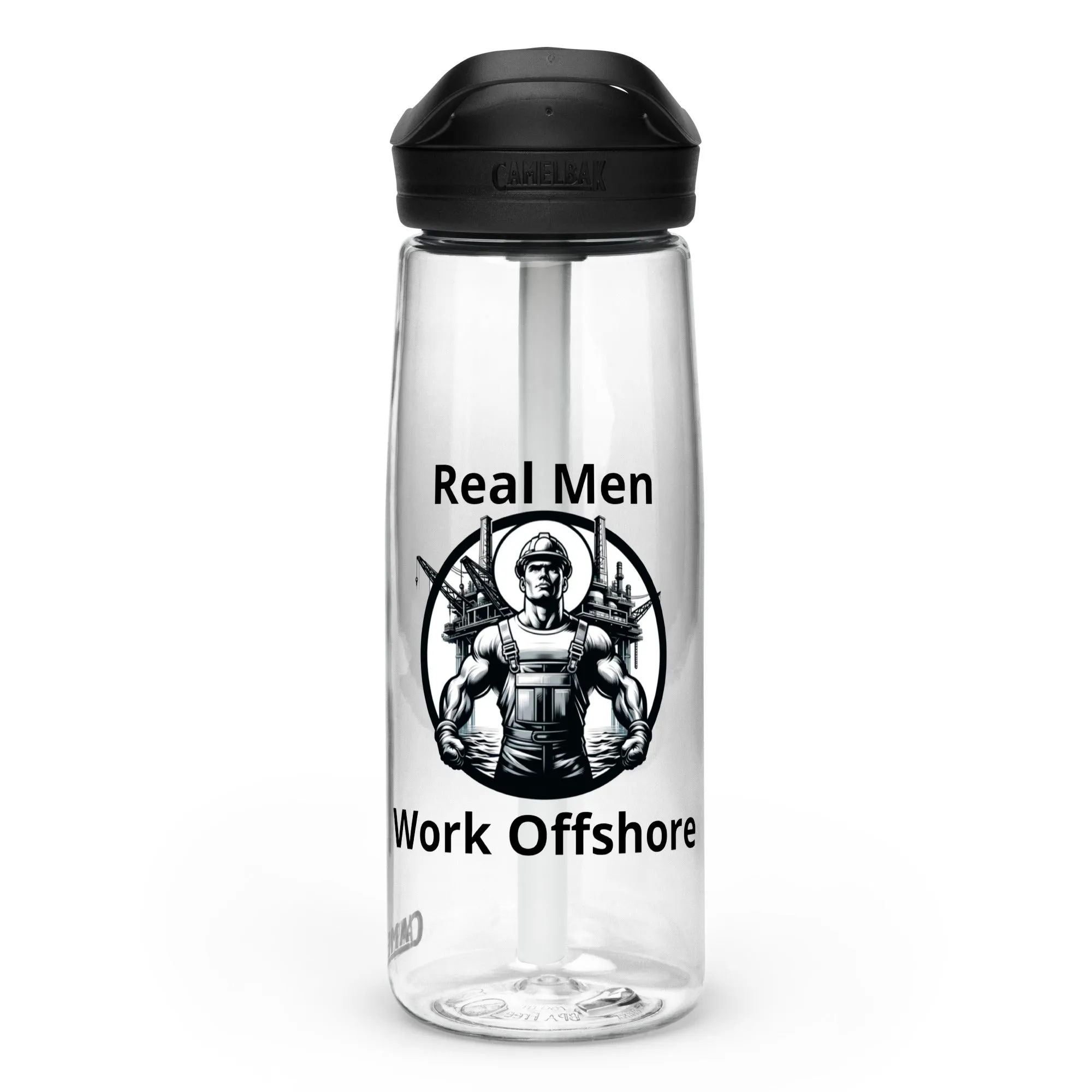 Sports water bottle - Real Men Work Offshore 2