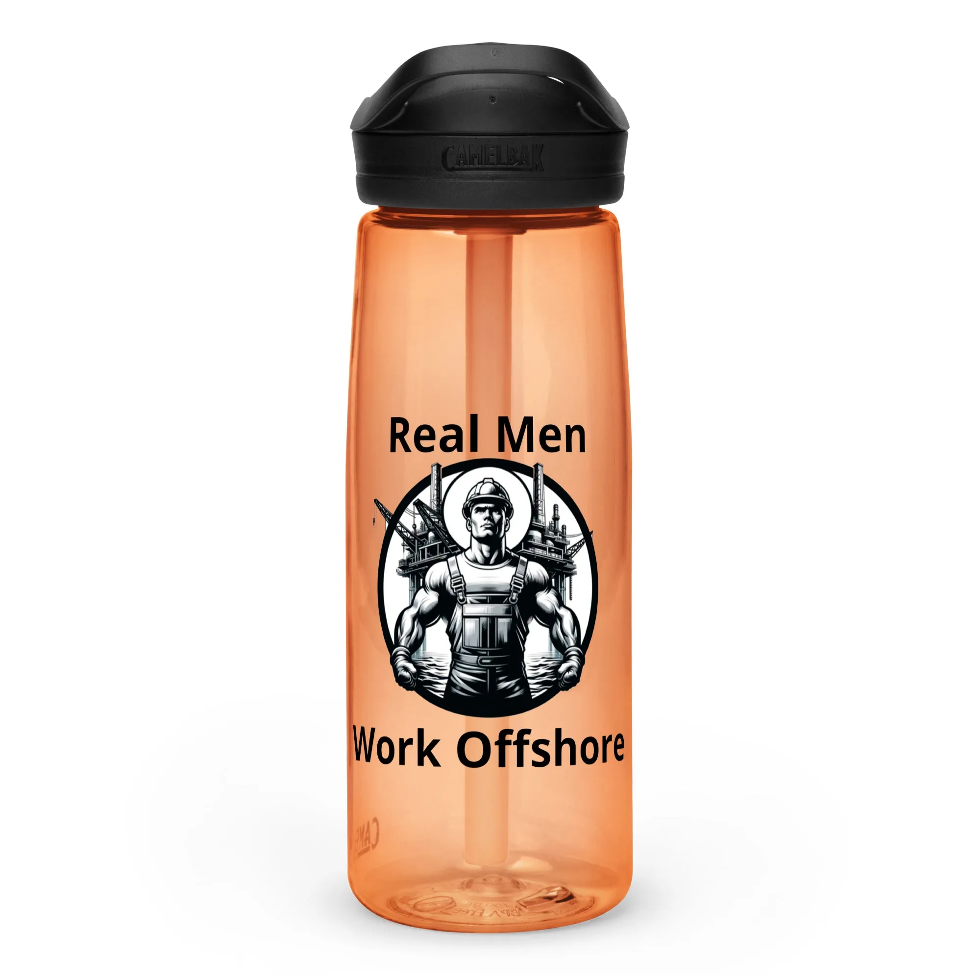 Sports water bottle - Real Men Work Offshore 2