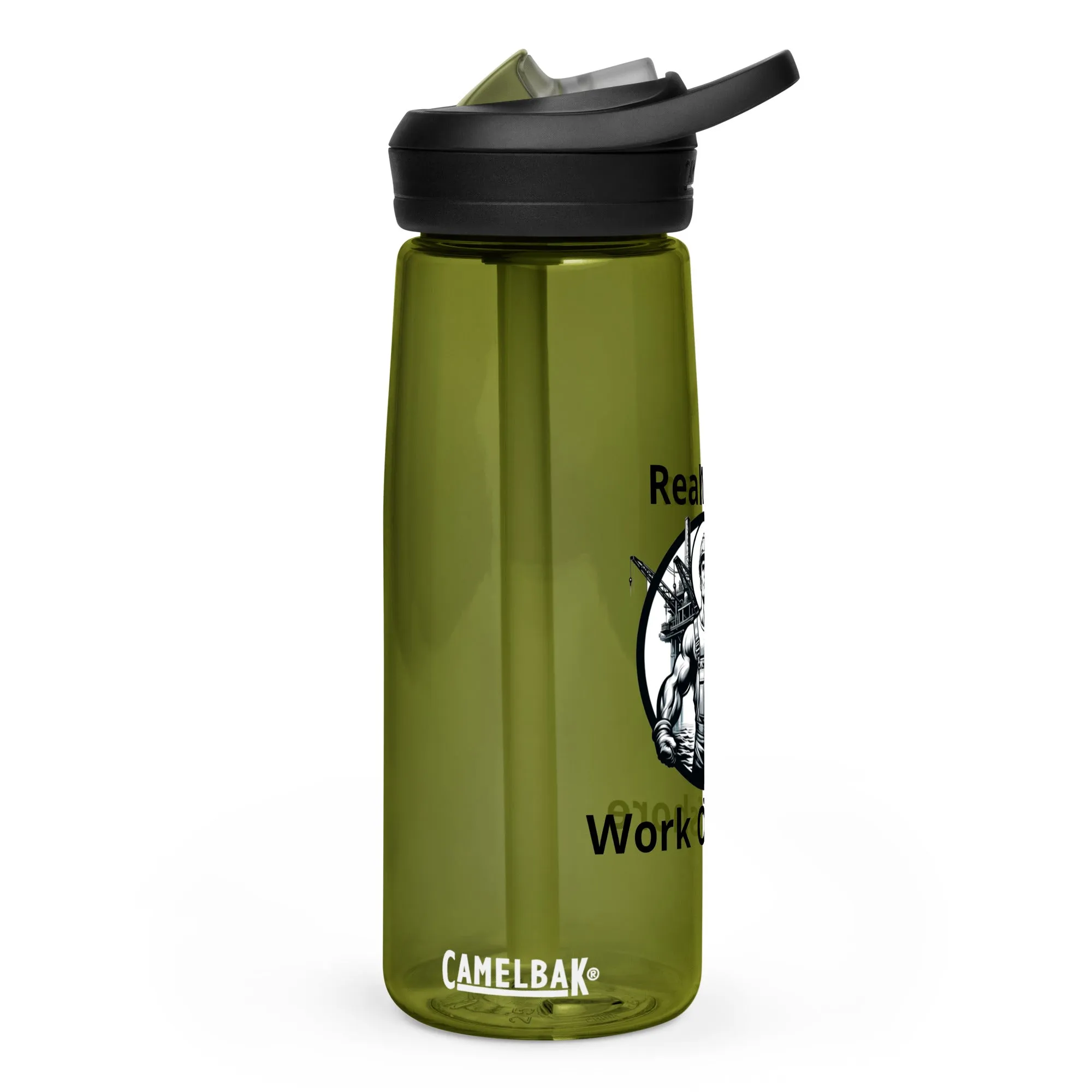 Sports water bottle - Real Men Work Offshore 2