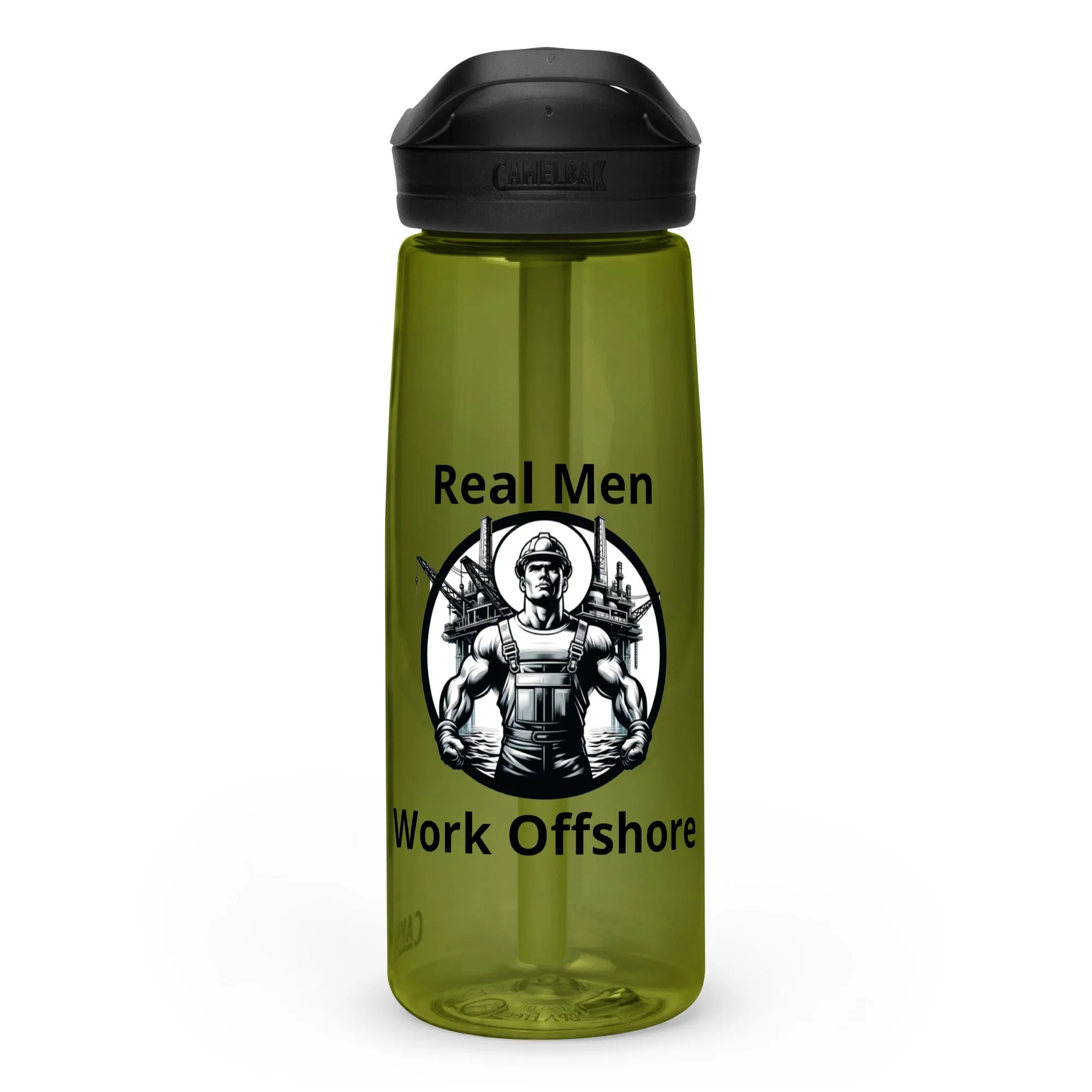 Sports water bottle - Real Men Work Offshore 2