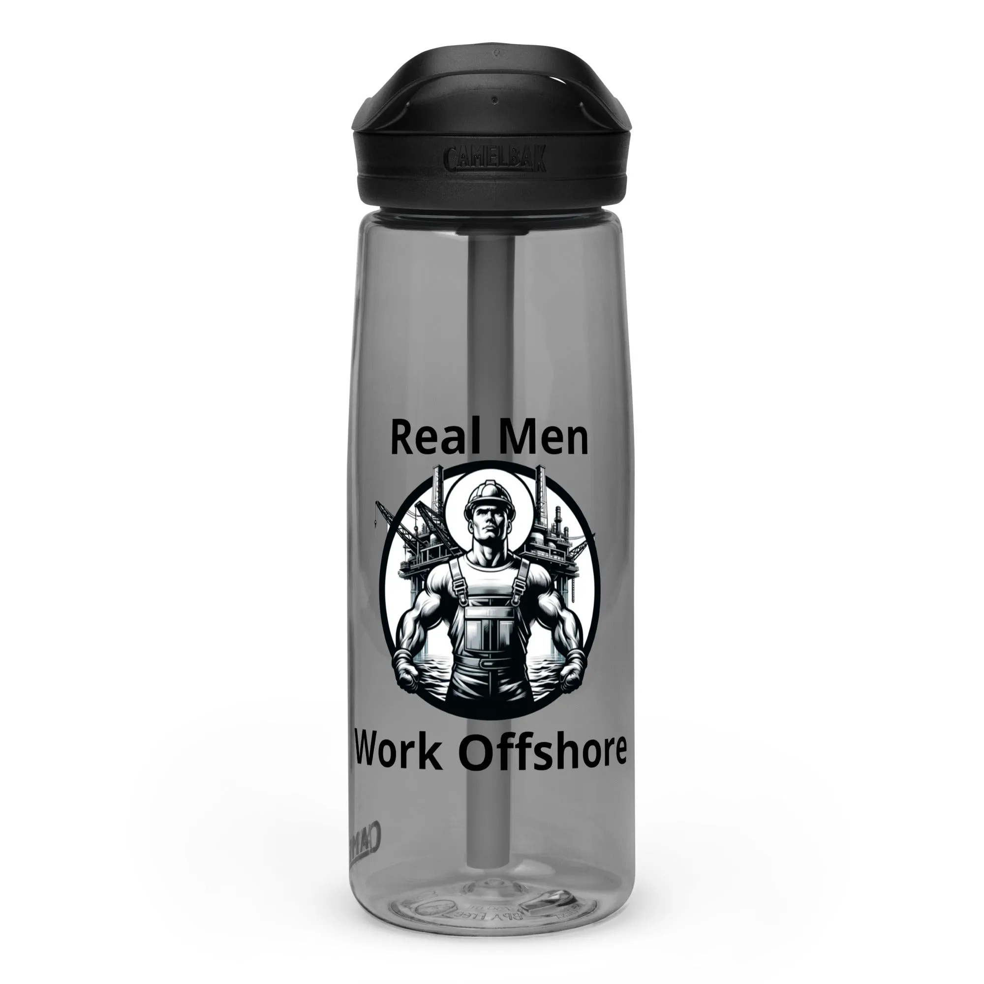 Sports water bottle - Real Men Work Offshore 2