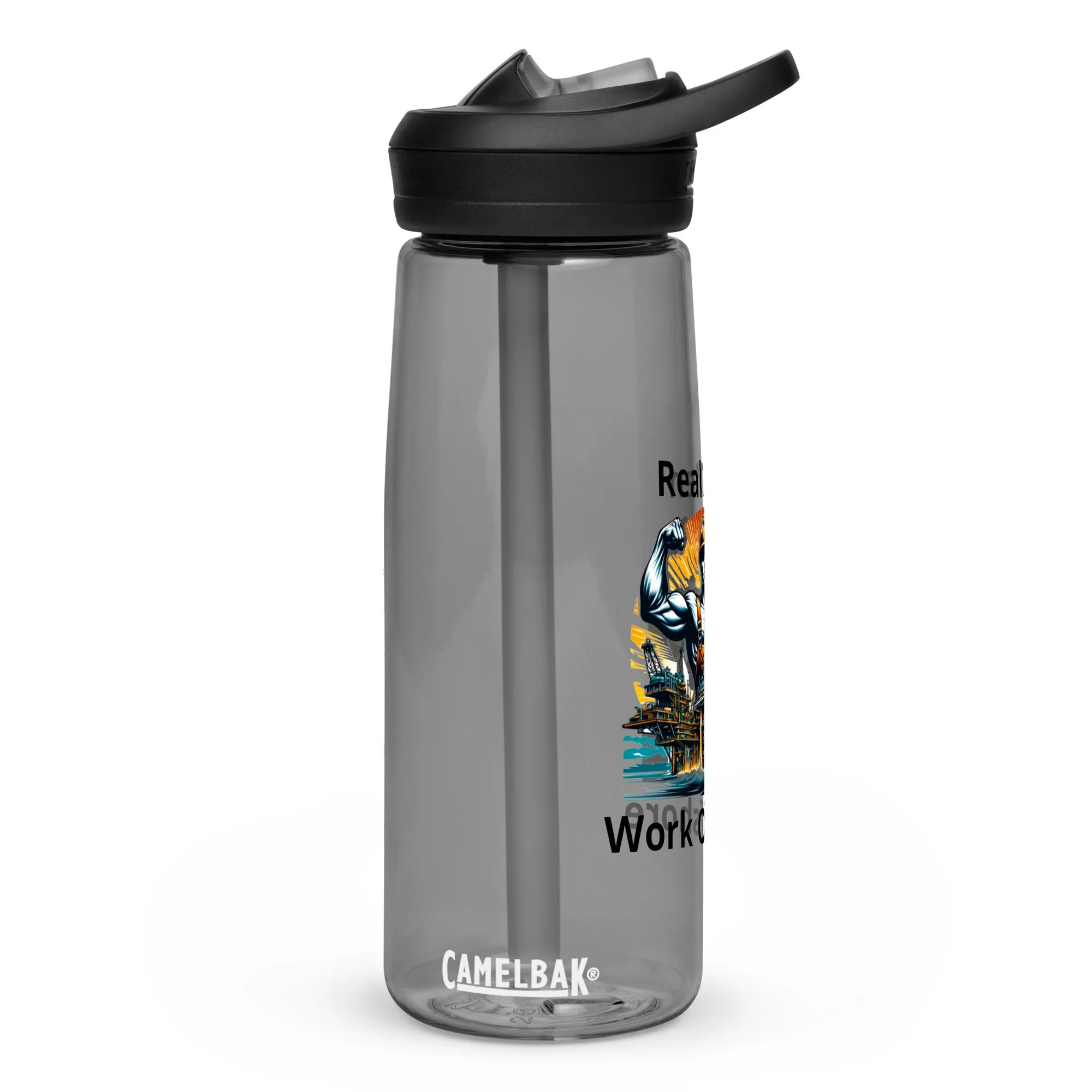 Sports water bottle - Real Men Work Offshore 3