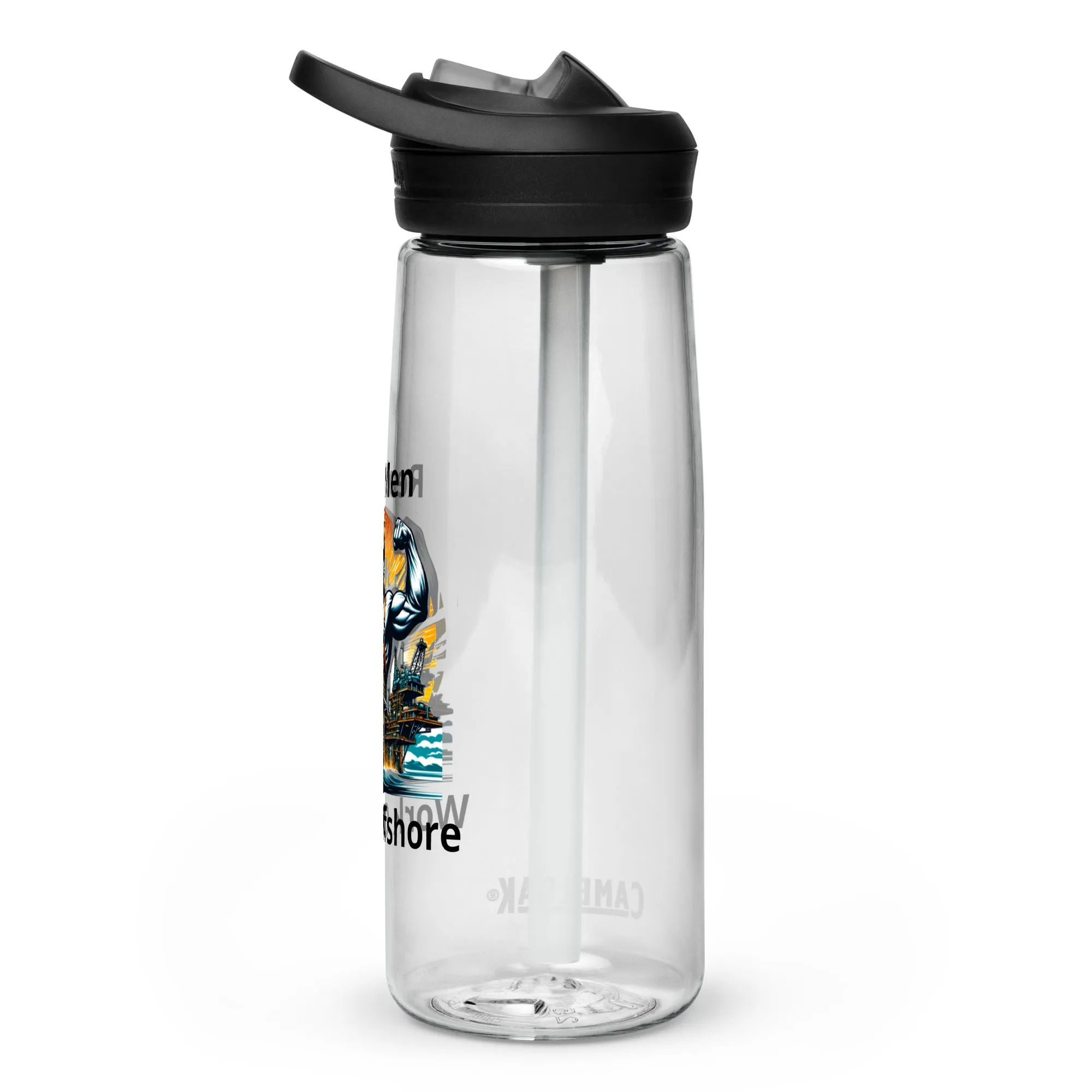 Sports water bottle - Real Men Work Offshore 3