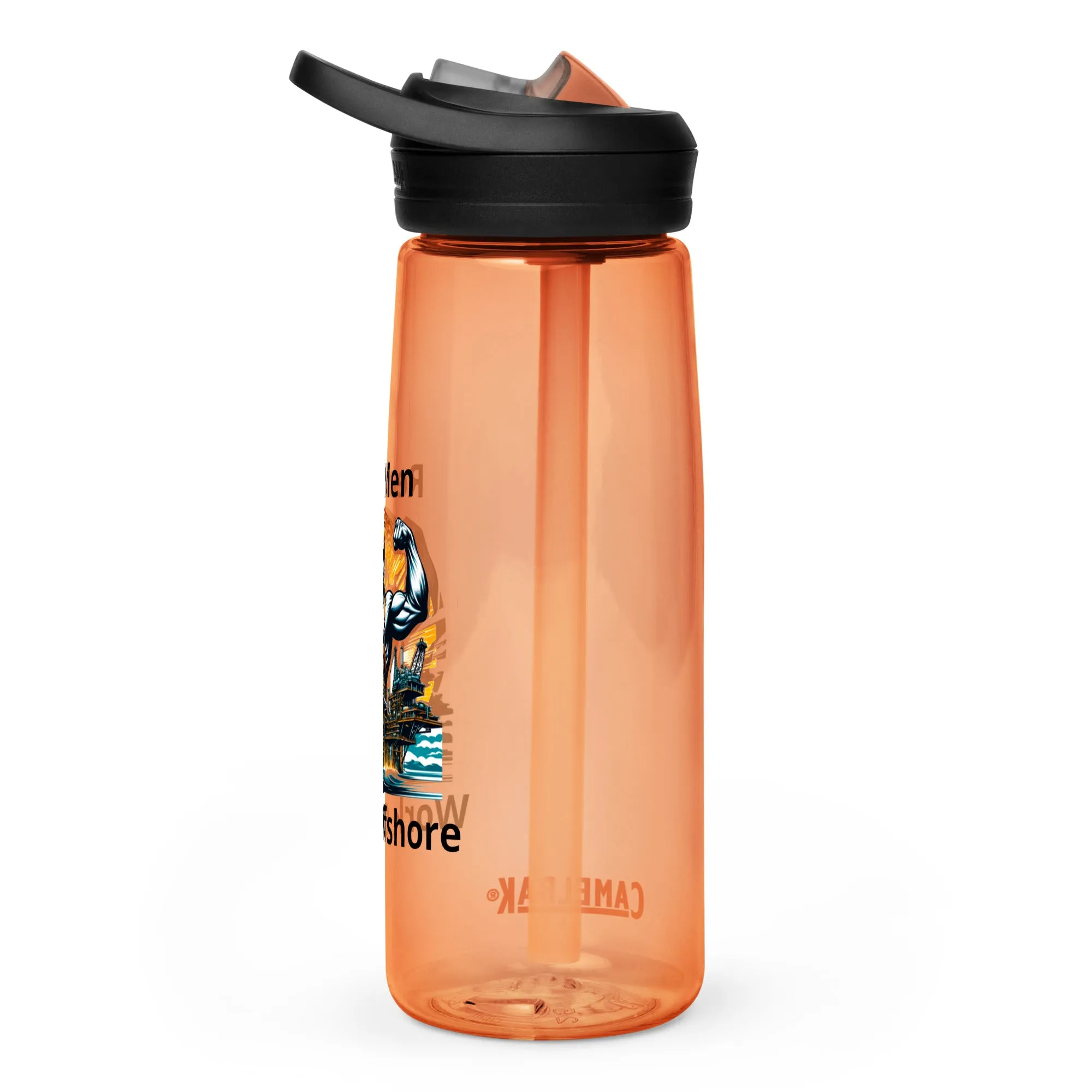 Sports water bottle - Real Men Work Offshore 3