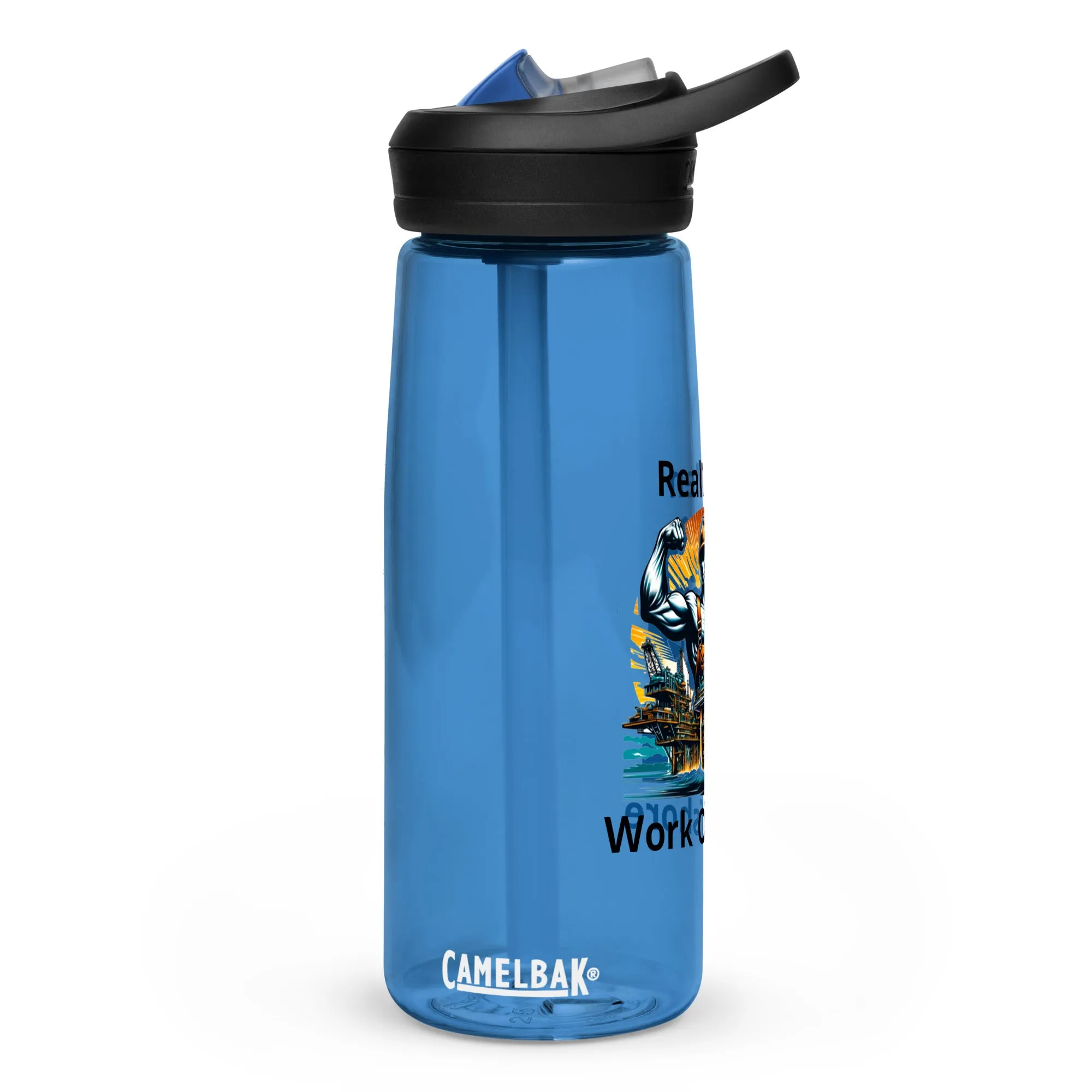 Sports water bottle - Real Men Work Offshore 3