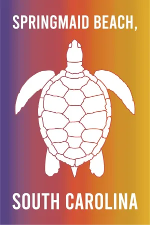 Springmaid Beach South Carolina Beach Souvenir Fridge Magnet Turtle Design 4 Pack