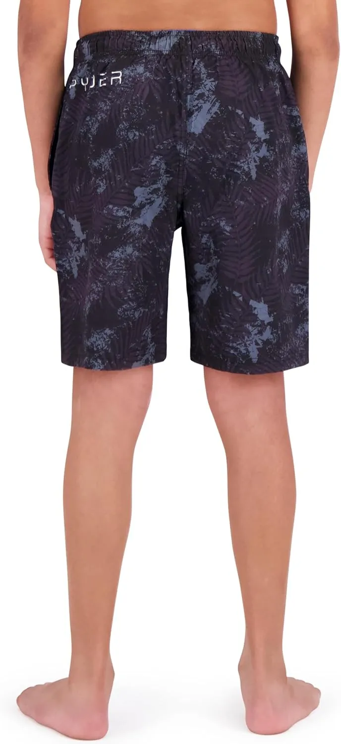 Spyder Boys' Swim Trunk Volley Shorts– Quick-Dry, UPF 30 , 4-Way Stretch, Brief Liner, Pockets