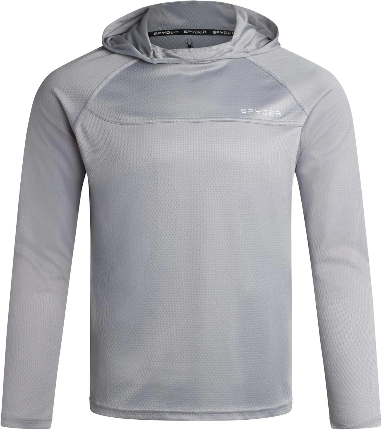 Spyder Mens Rash Guard Long Sleeve Sun Hoodie Shirt - UPF 50  UV Protection Quick Dry Moisture Wicking Fishing & Swim Shirt