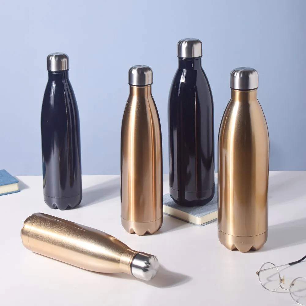 Stainless Steel Water Bottle Gold 1000ml