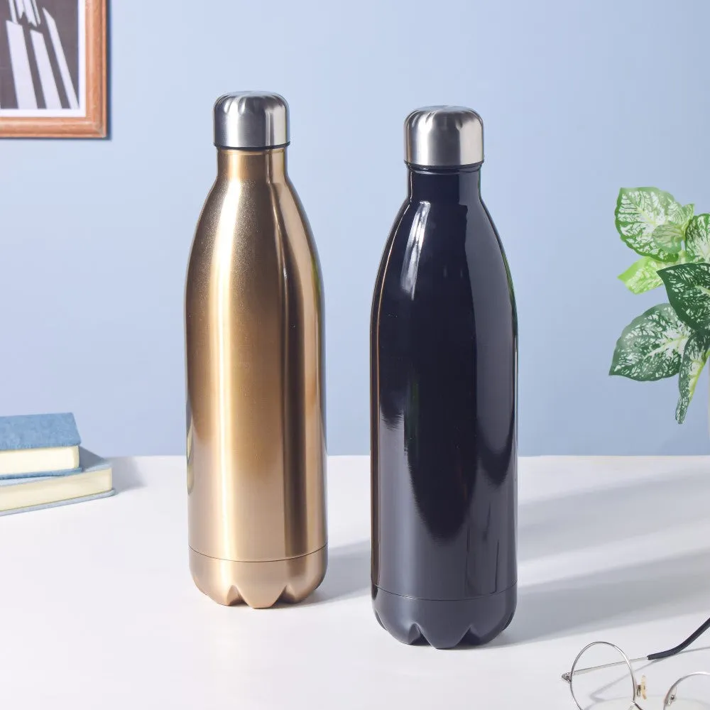 Stainless Steel Water Bottle Gold 1000ml