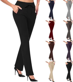 Stretchy Work Pants for Women Comfy Dressy Trouser Style Yoga Dress Pants High Waisted Business Pull On Pants