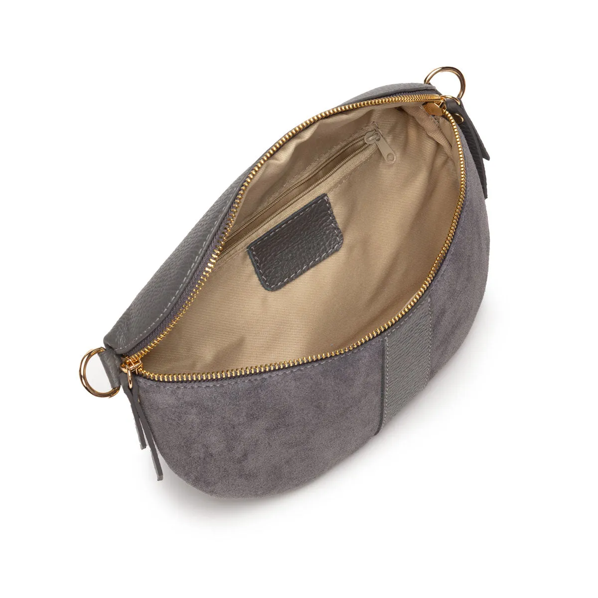 Suede Sling Bag Slate Grey