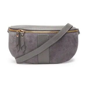 Suede Sling Bag Slate Grey