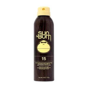 Sun Bum Original SPF 15 Sunscreen Body Spray - Broad Spectrum Moisturizing Sunscreen with Vitamin E - Hawaii 104 Act Compliant (Made without Octinoxate & Oxybenzone) - 6 oz