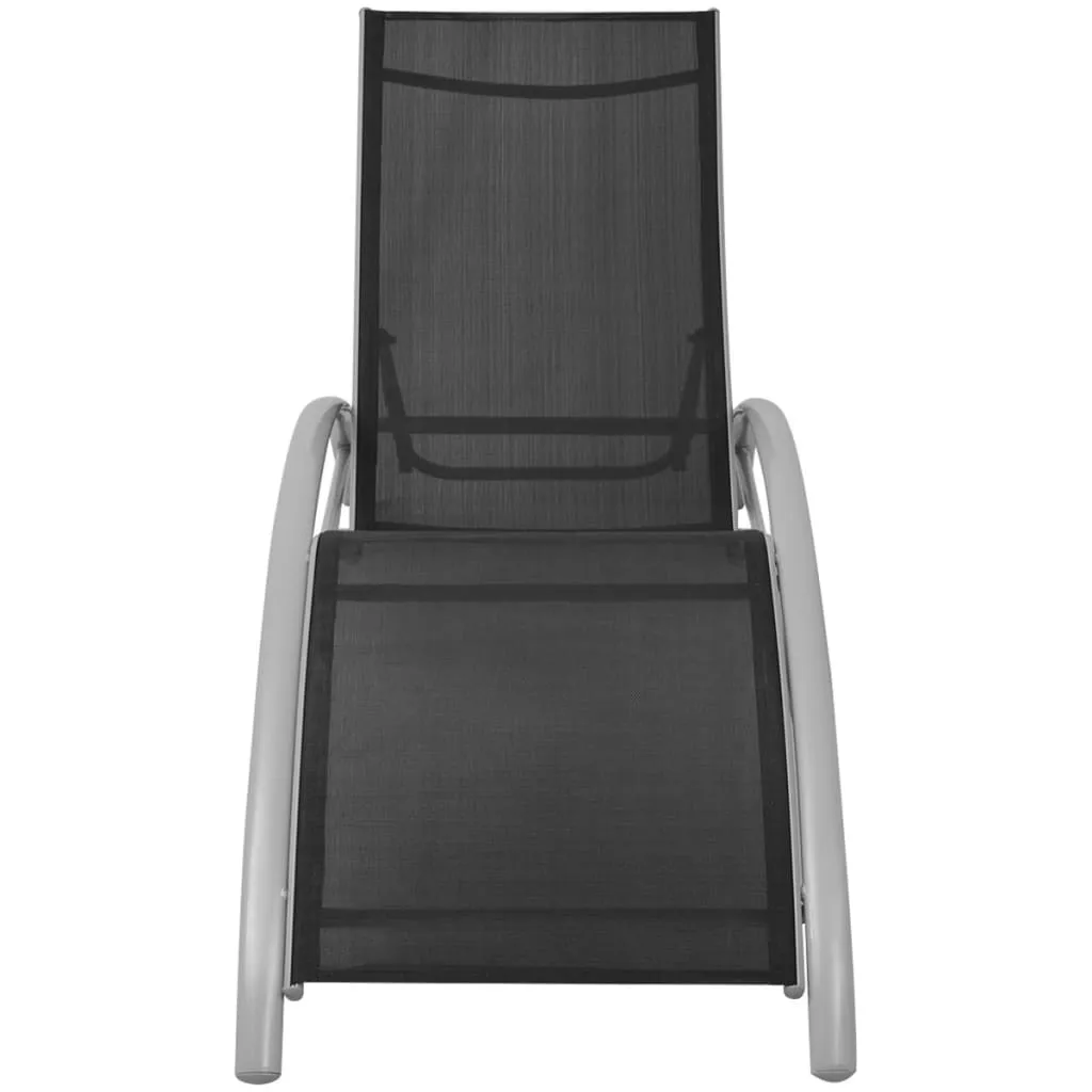 Sun Lounger Aluminium Black