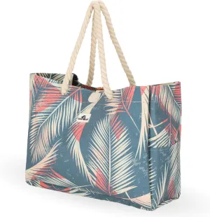SUN NINJA XL Canvas Beach Tote Bag - Water-Resistant with Pockets - Large Pool Summer Tote, Cute Travel Beach Bag