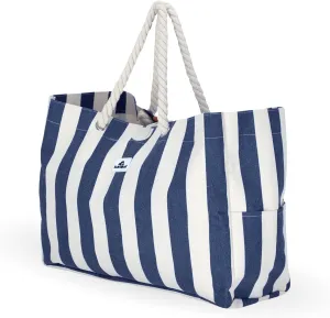 SUN NINJA XL Canvas Beach Tote Bag - Water-Resistant with Pockets - Large Pool Summer Tote, Cute Travel Beach Bag