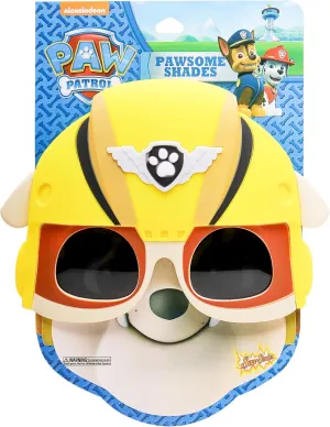 Sun-Staches Paw Patrol Child Sunglasses | Chase, Skye, Rubble, Zuma or Rocky Costume Accessory | One Size Fits Most Kids