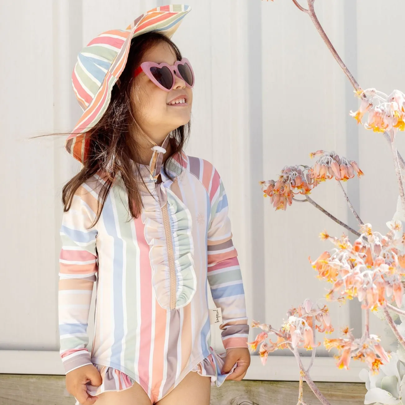 Sun Stripe Rashie Swimsuit UPF50 