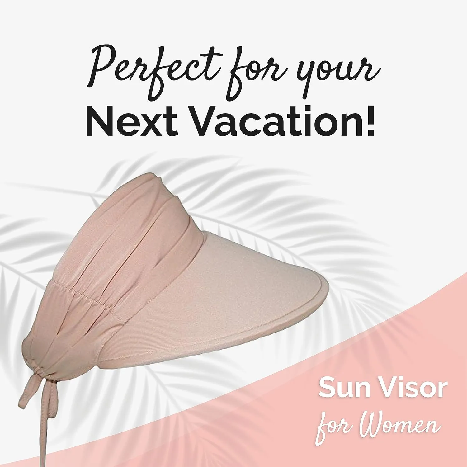 Sun Visors for Women - Visor Hats for Summer, Beach, Gardening - UV Protection, Adjustable, 4.5" Brim - Tie Adjuster