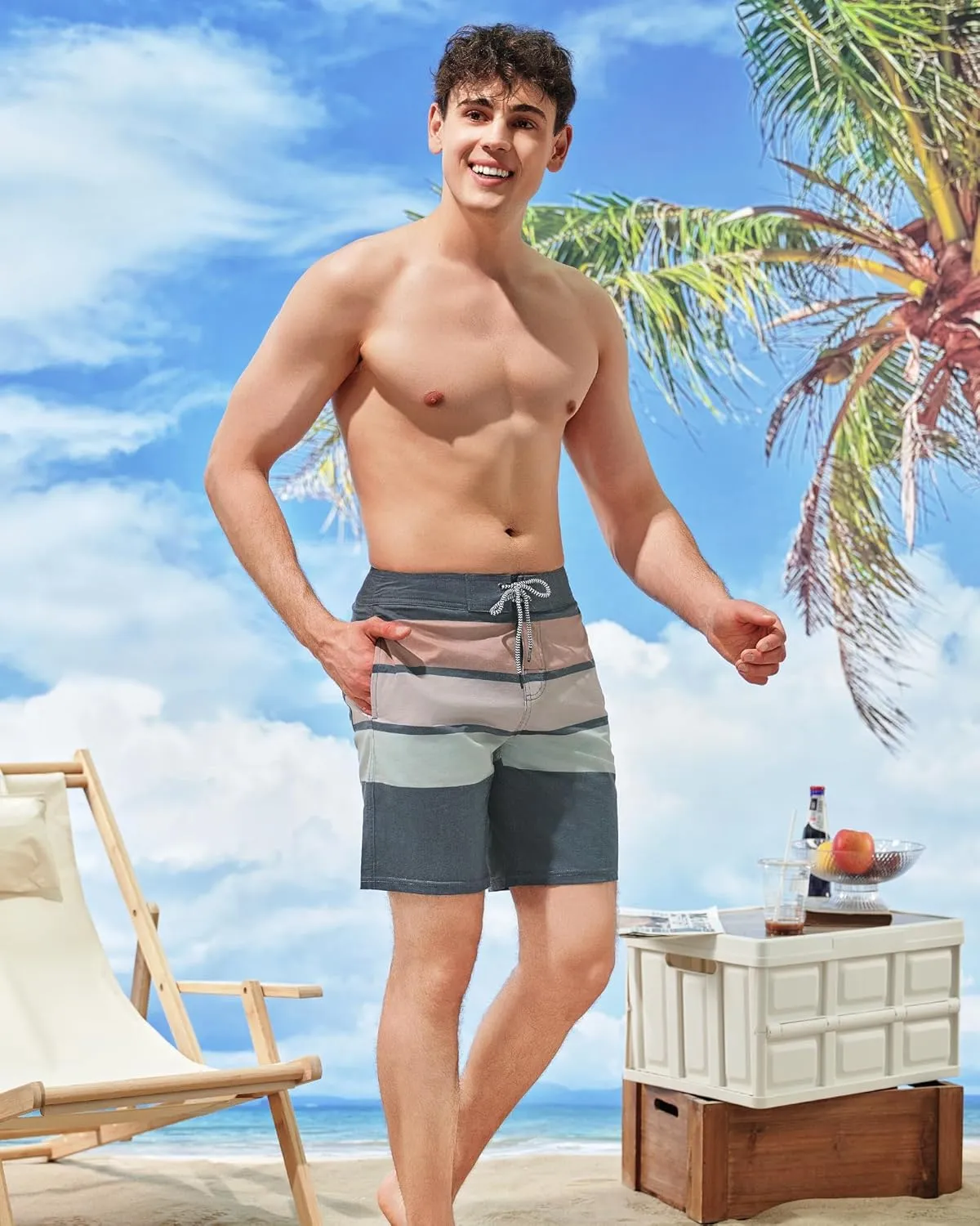 SURF CUZ Men's Vintage Cruzer Stretch Boardshort Chino Shorts
