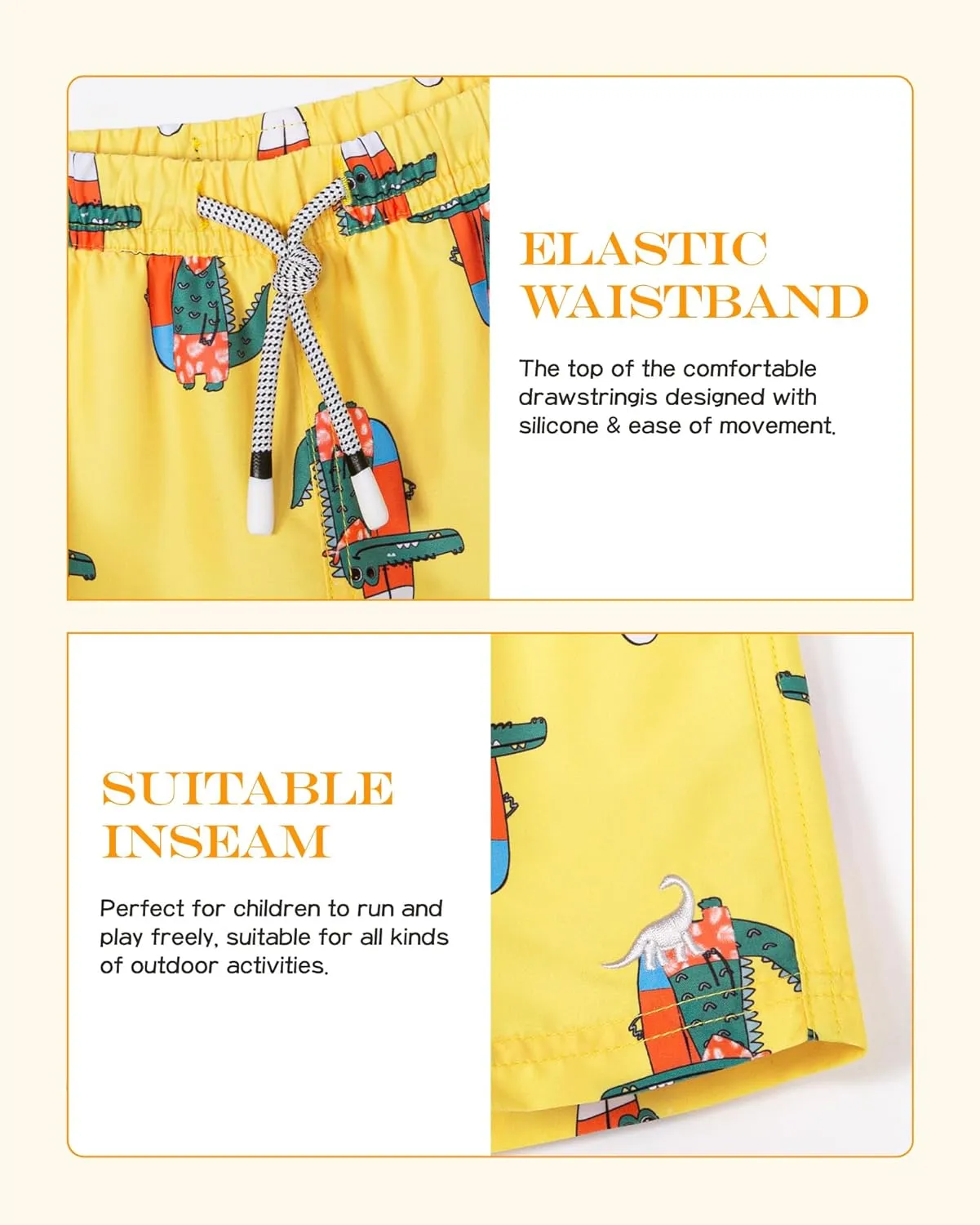 SURF CUZ Surfcuz Little Boys Swim Trunks UPF 50  Toddler Beach Shorts Swimsuit Kids Quick Dry Swimwear