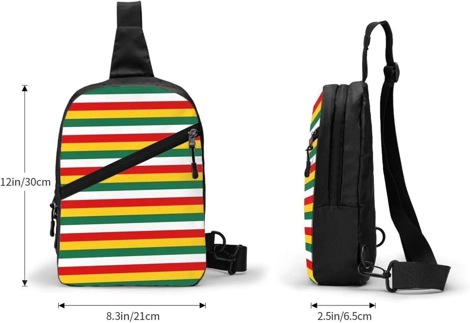 Suriname Surinamese Flag Stripes Crossbody Bag Portable Sling Bags Foldable Chest Daypack Reusable Sports Shoulder Backpack Diagonally Casual Rucksack Travel Bag